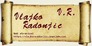 Vlajko Radonjić vizit kartica